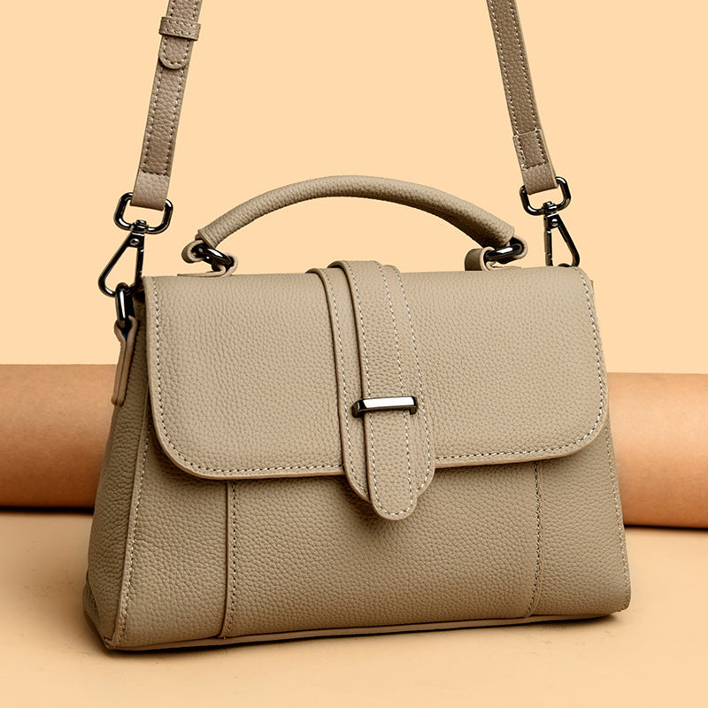 Elegant Leather Top Handle Handbag LoungeYard — product view 3