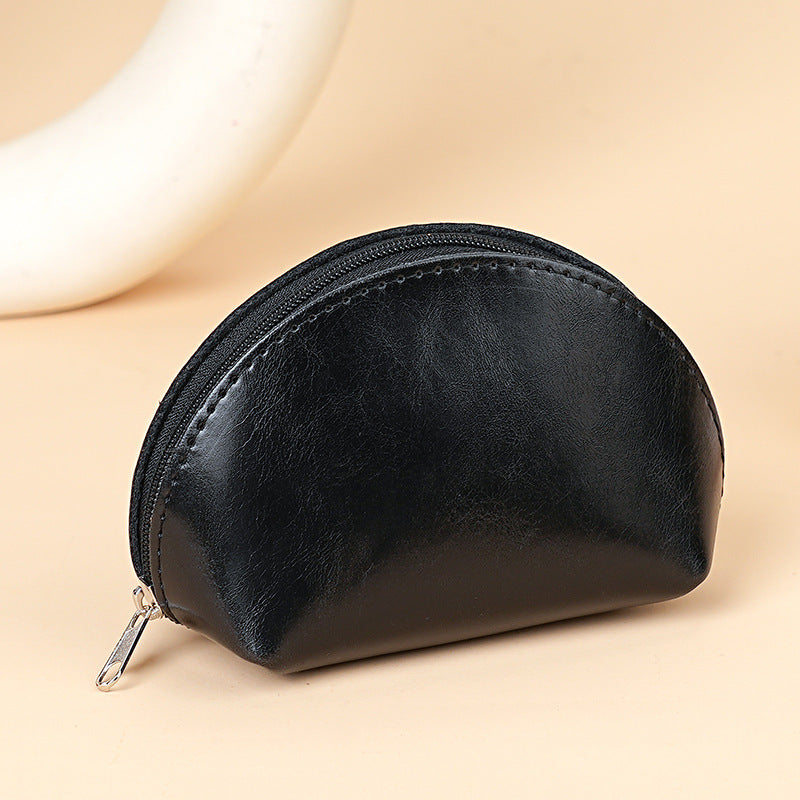 Premium Leather Zippered Coin Pouch — product view 3
