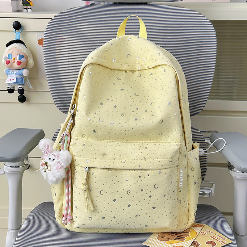 Starry Print School Backpack LoungeYard — product view 3