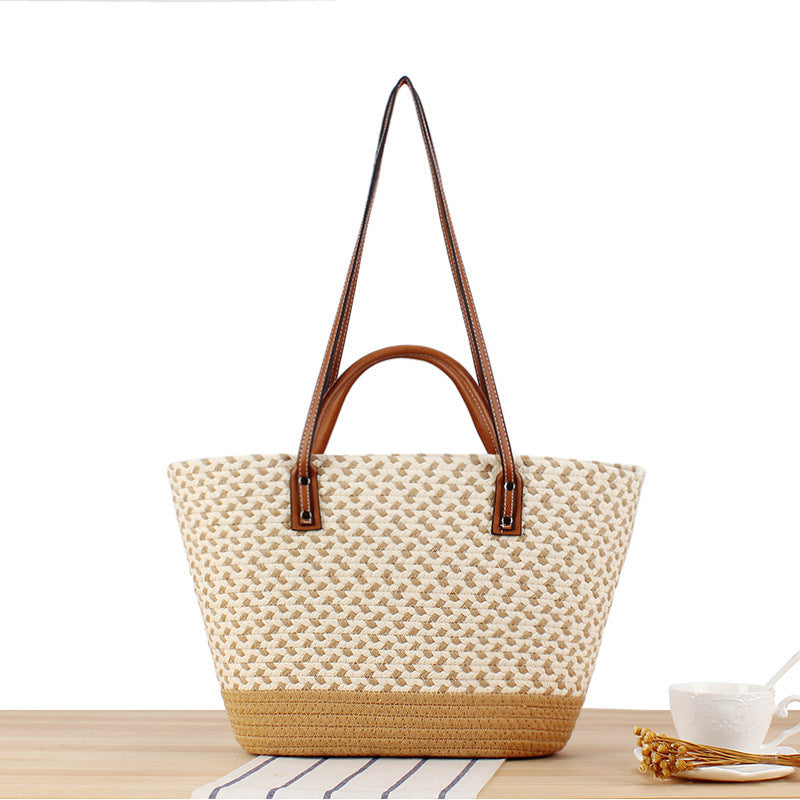 Trendy Woven Tote Bag LoungeYard — product view 7