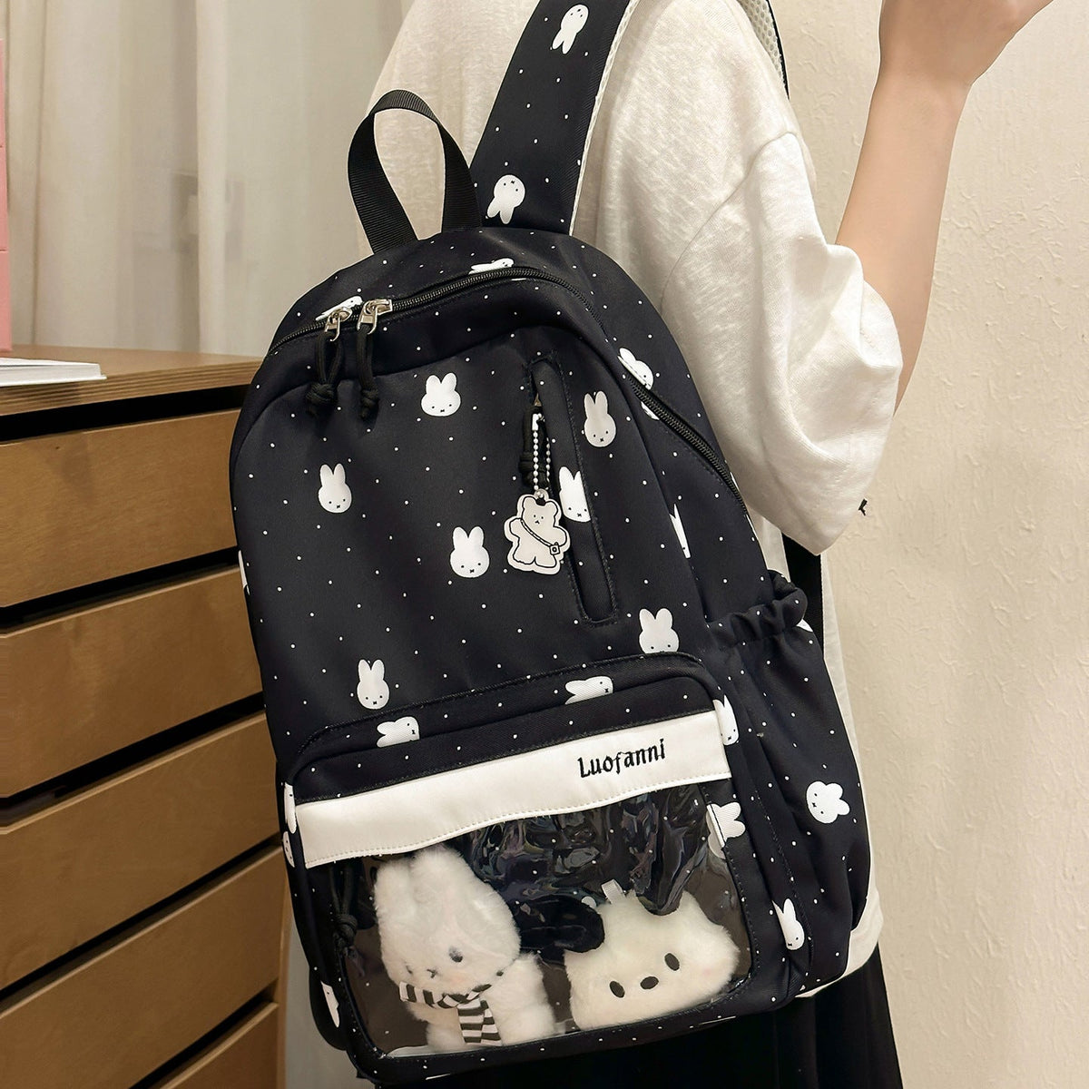 Cute Illustrated Graphic Backpack LoungeYard — product view 3