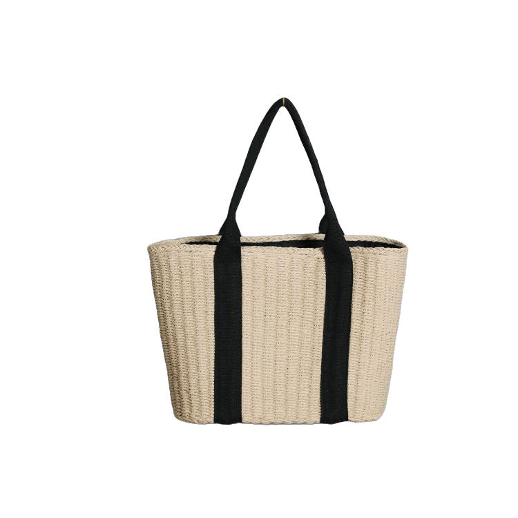 Durable basket bag with contrasting straps LoungeYard — product view 5
