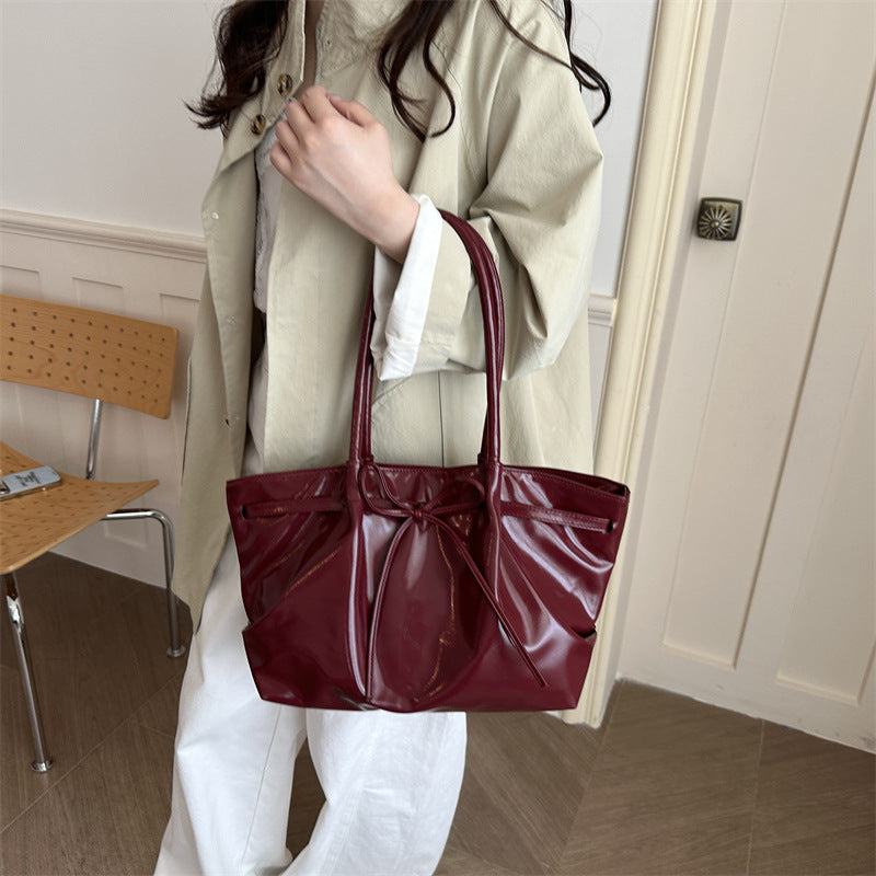 Sleek Patent Leather Tote Bag — product view 5