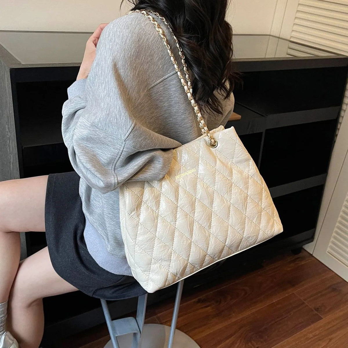 Quilted Chain-Handle Handbag LoungeYard — product view 5