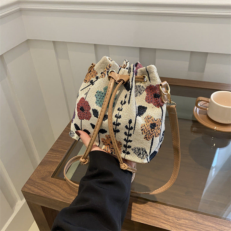 Bohemian Style Drawstring Bucket Bag — product view 5