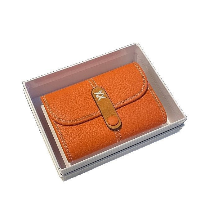 Textured Leather Tri-Fold Wallet LoungeYard — product view 4