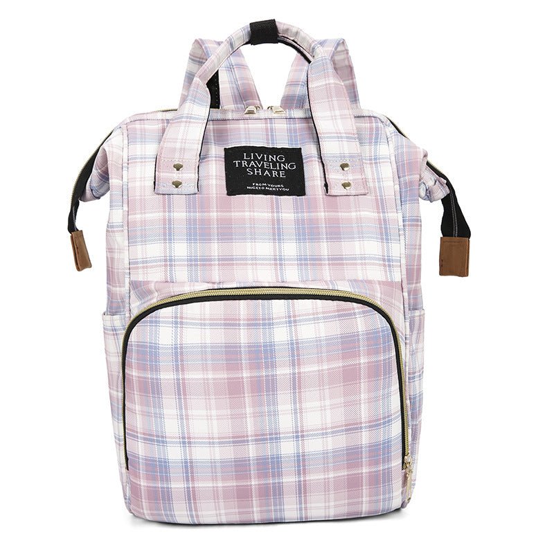 Checkered Pattern Travel Backpack LoungeYard — product view 7