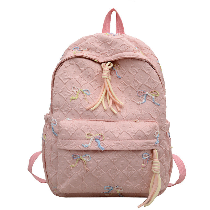 Creative Bow Patterned Backpack LoungeYard — product view 6
