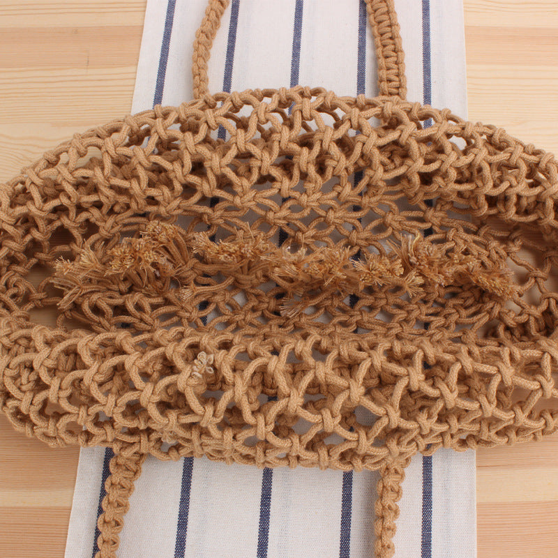 Multifunctional Macrame Tote Bag LoungeYard — product view 4