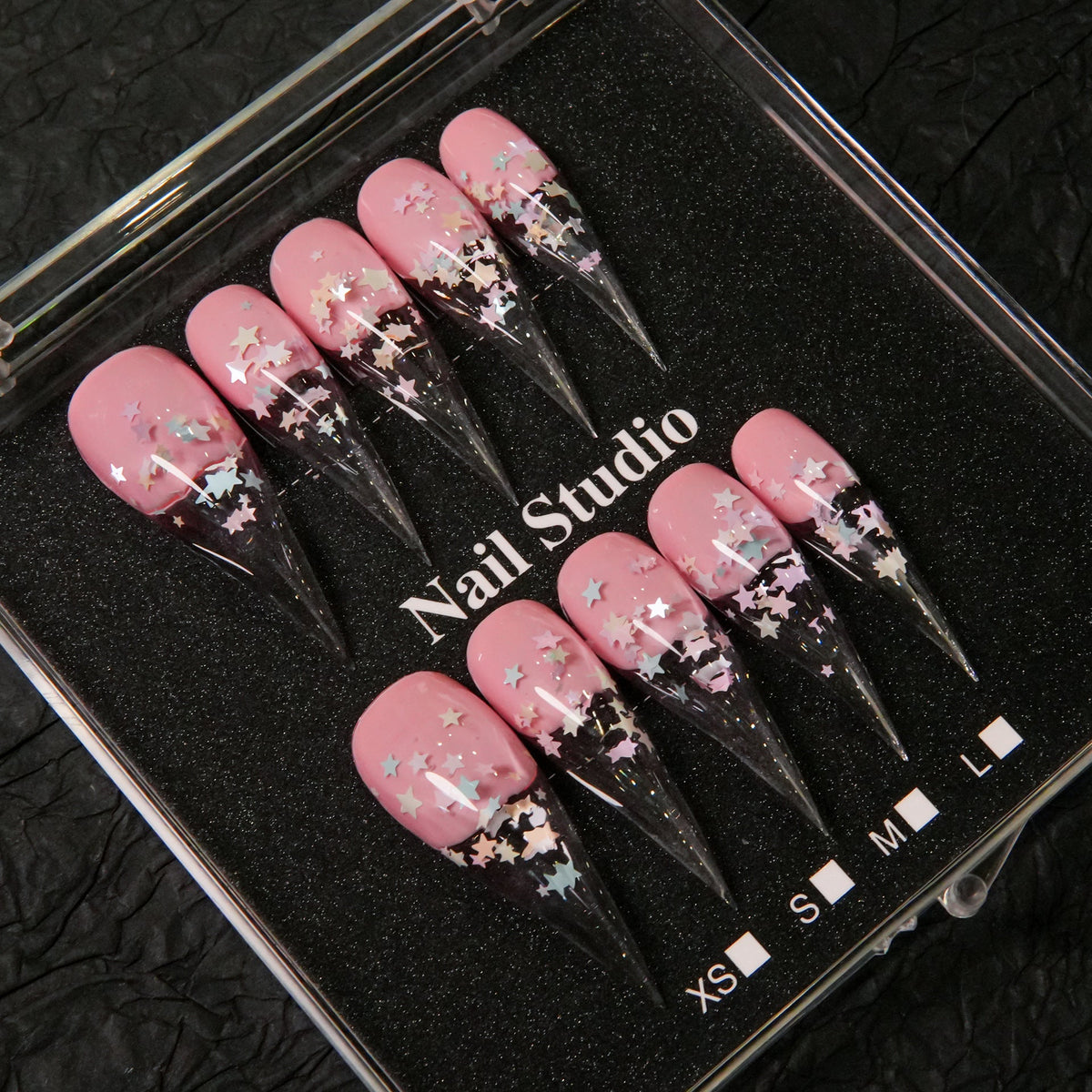 Starry Glamour Stiletto Press-On Nails — product view 2