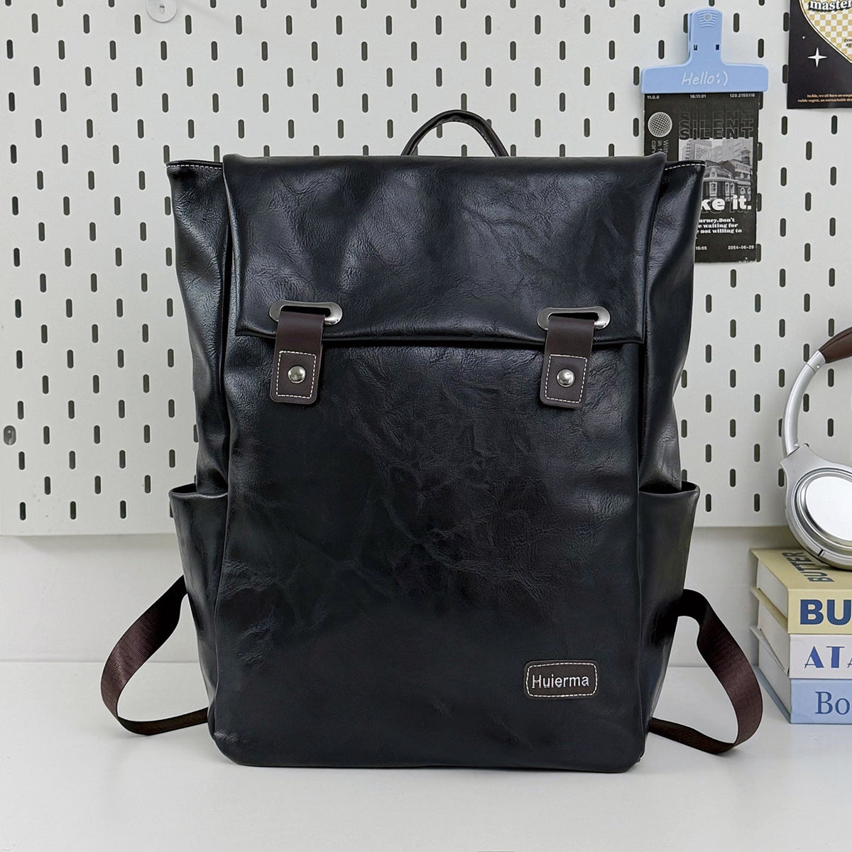 Fashionable Leather Backpack LoungeYard — product view 6