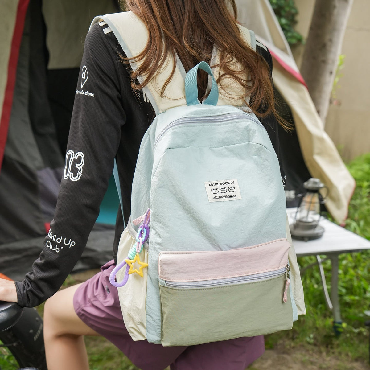 Color-Block Casual Backpack LoungeYard — product view 2