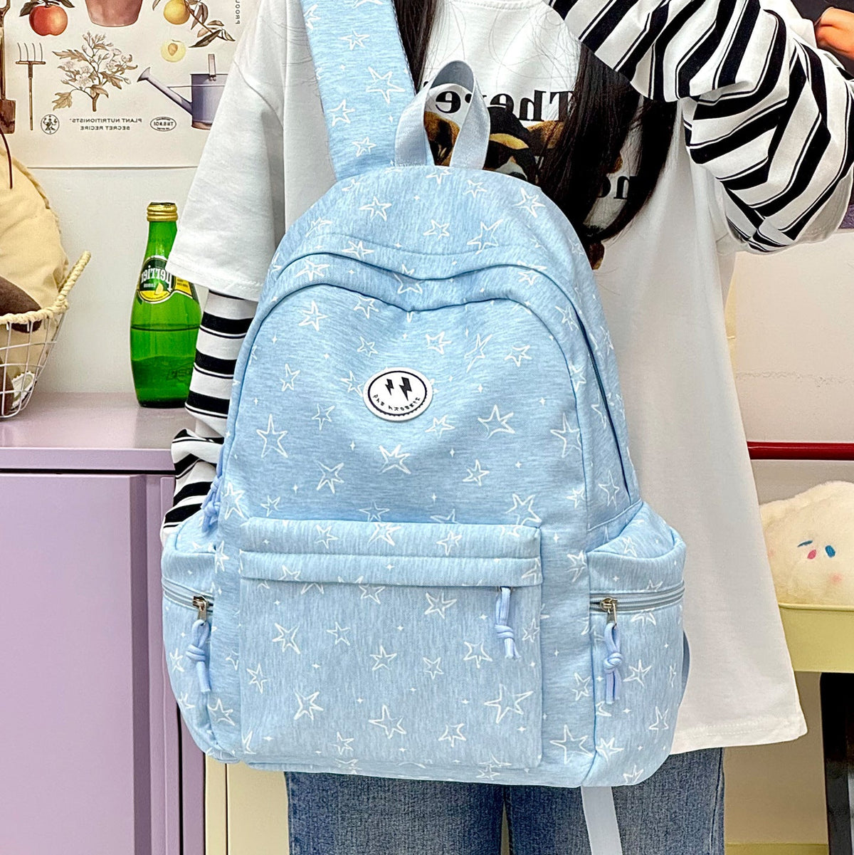 Fun Star-Accent Casual Backpack LoungeYard — product view 2