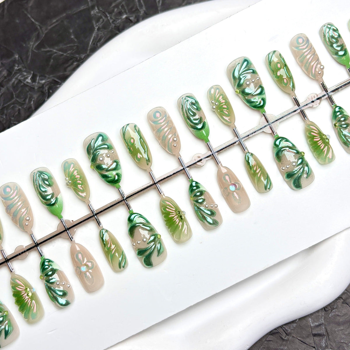 Artistic Floral-Inspired Press-On Nail Set — product view 2