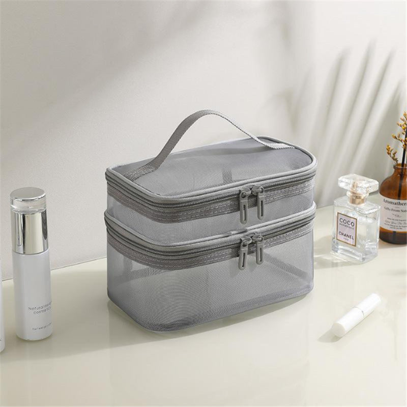 Stylish Double-Layer Cosmetic Organizer LoungeYard — product view 6