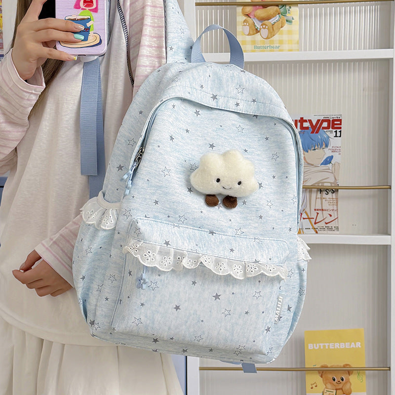 Fun and Playful Cloud Character Backpack LoungeYard — product view 1