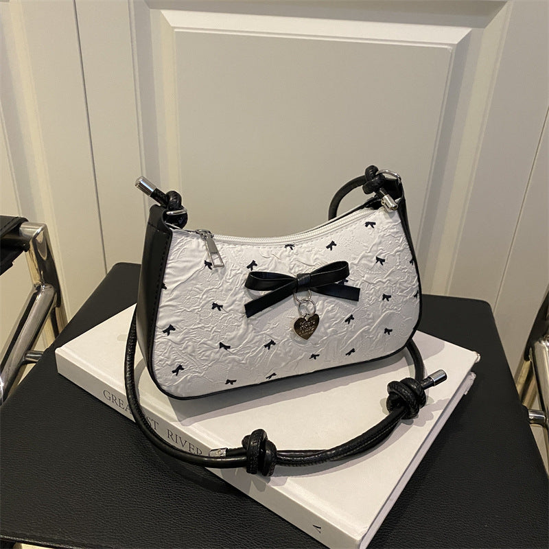 Charming Bow Detail Quilted Handbag LoungeYard — product view 3