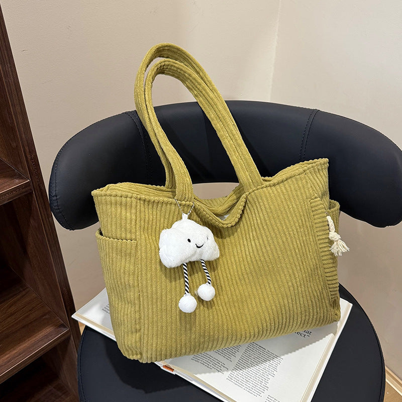 WoVersatile Corduroy Tote Bag LoungeYard — product view 6