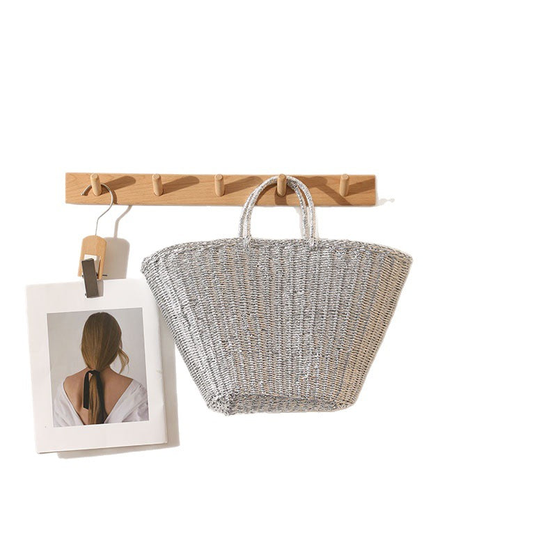 Elegant Woven Basket Bag with Sturdy Handles LoungeYard — product view 5