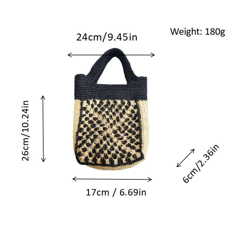 Handmade basket bag with traditional weaving pattern LoungeYard — product view 5