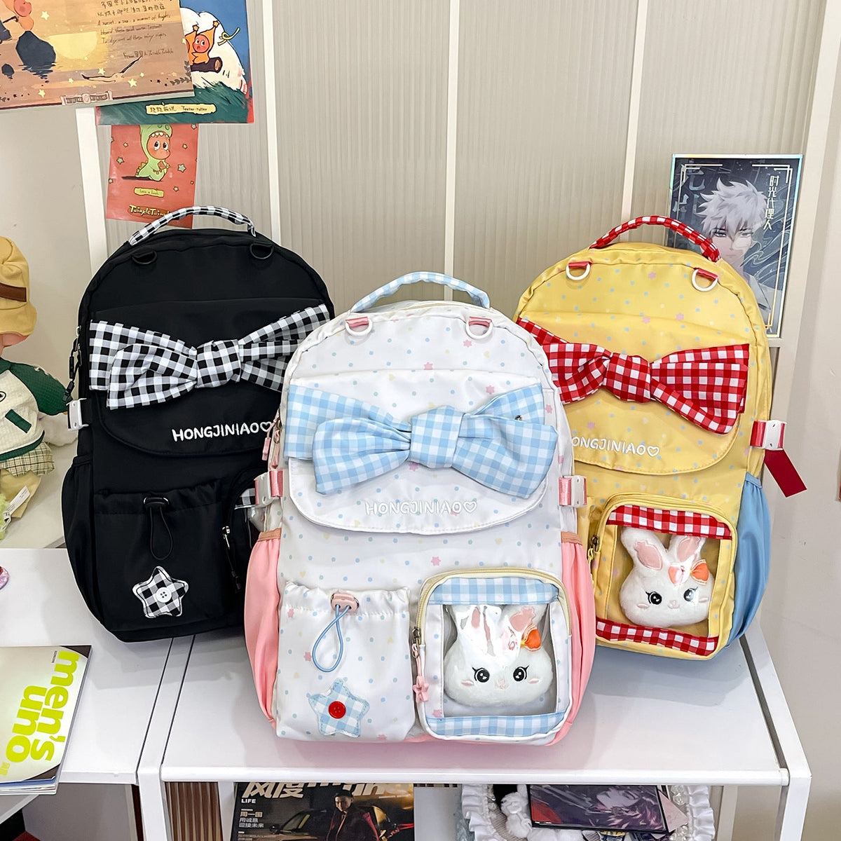 Playful Bow-Embellished Backpack LoungeYard — product view 4