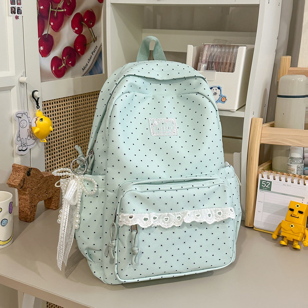 Adorable Polka Dot Backpack LoungeYard — product view 7