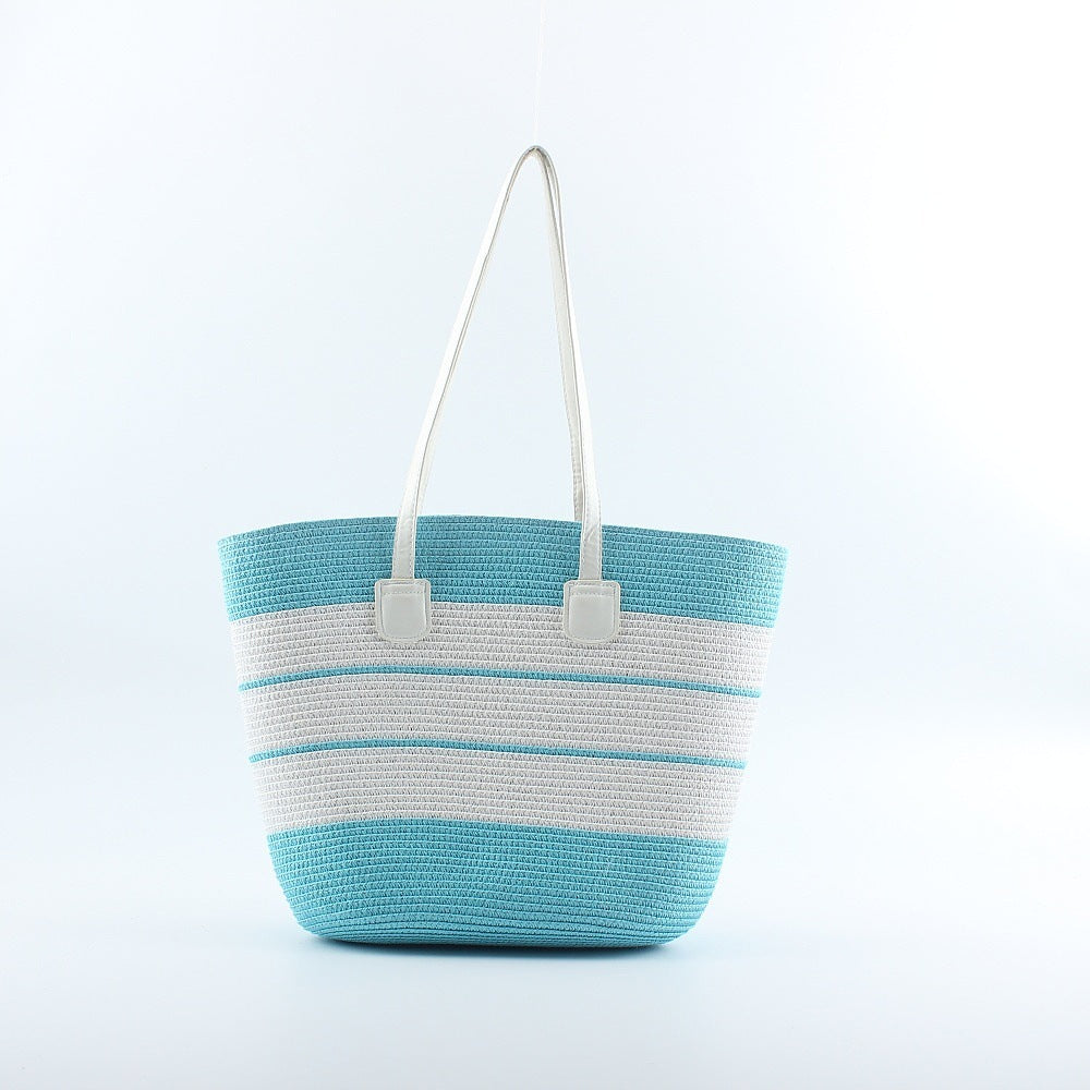 Beach bag in modern striped look LoungeYard — product view 2