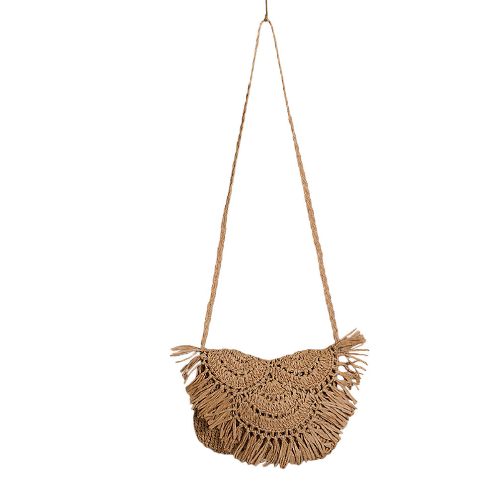 Boho Crossbody Bag Made of Handcrafted Natural Material LoungeYard — product view 4
