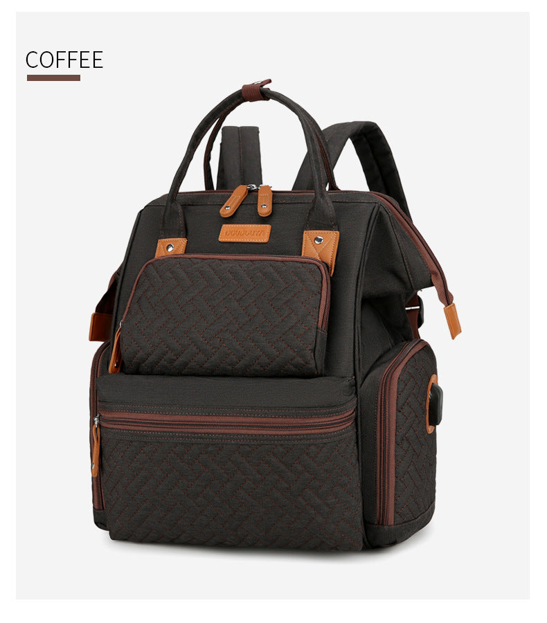 Stylish Multi-Pocket Diaper Backpack LoungeYard — product view 5