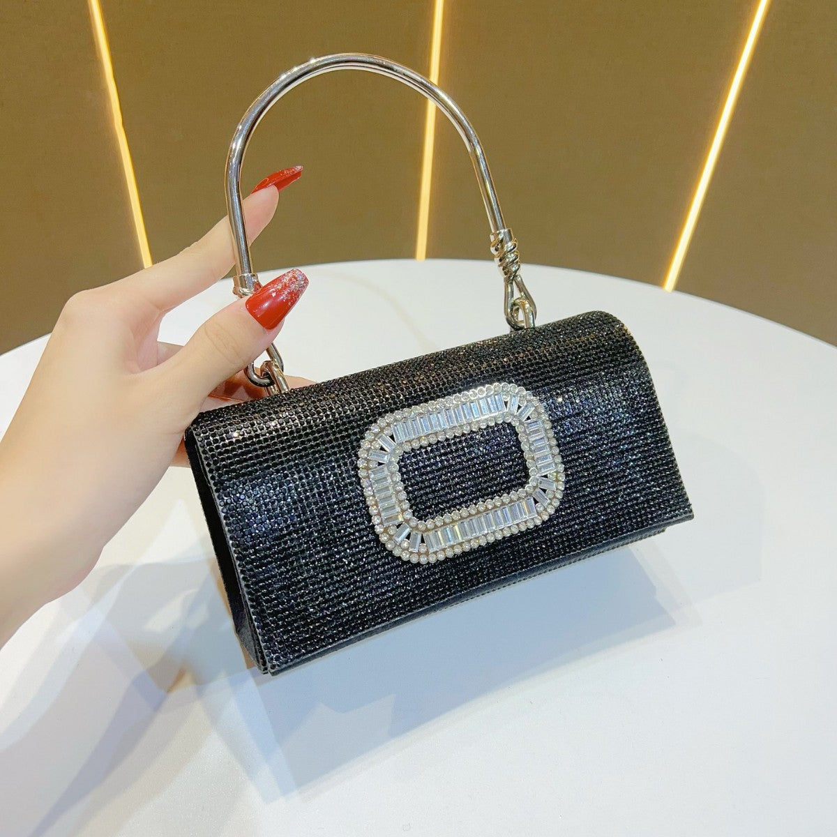 Decorative Rhinestone Evening Purse — product view 6
