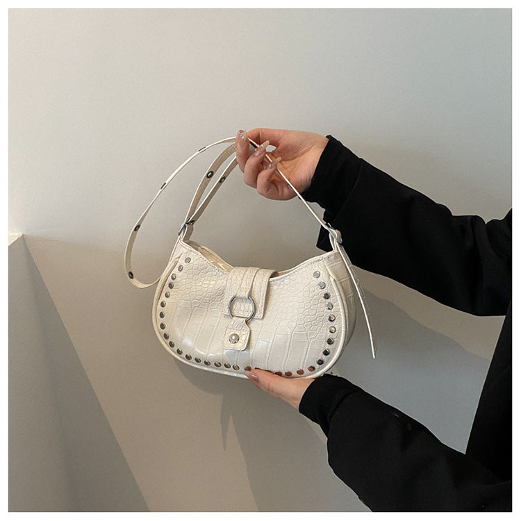 Crocodile-Texture Shoulder Bag — product view 4