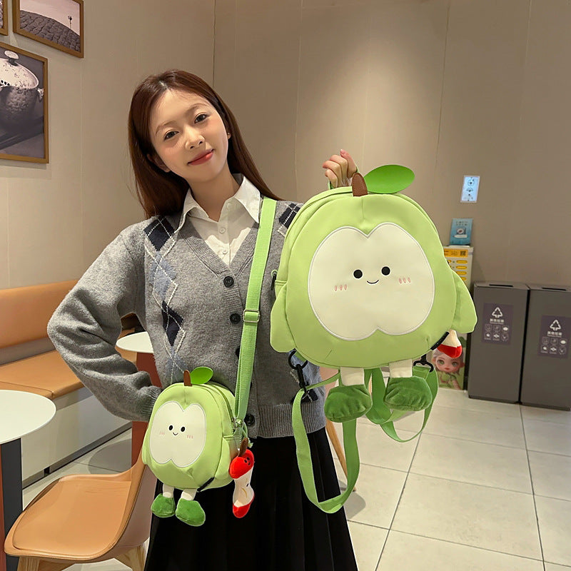 Cartoon Fruit-Themed Plush Backpack LoungeYard — product view 3