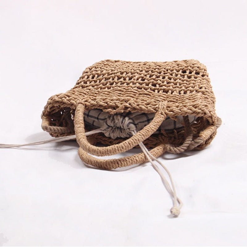 Handcrafted basket bag with detachable shoulder strap LoungeYard — product view 4