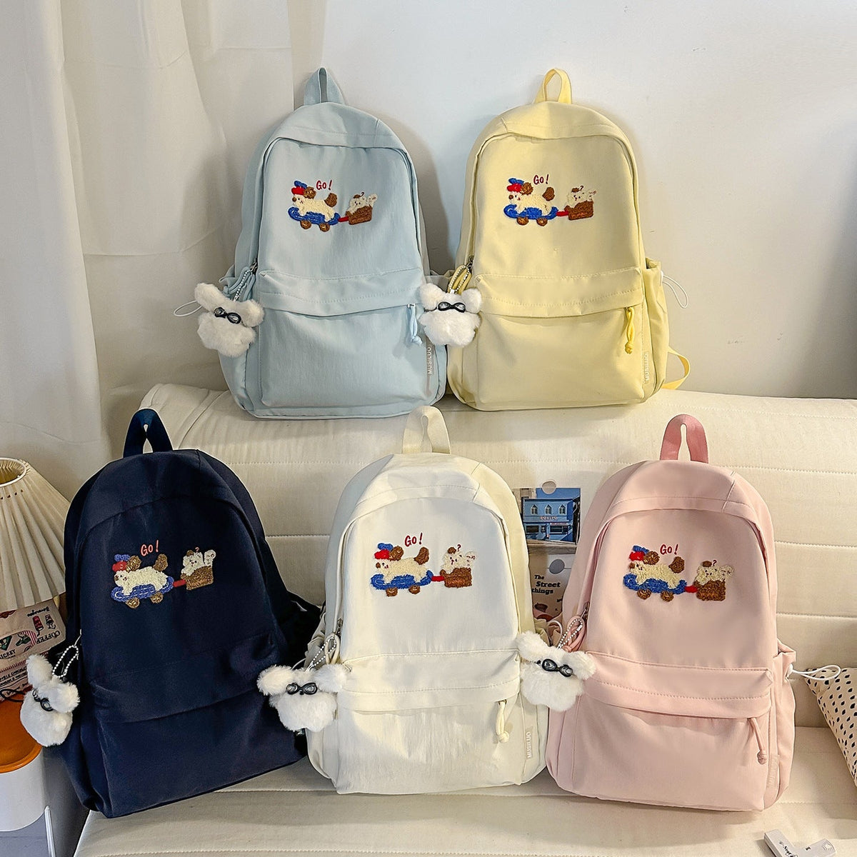 Playful Embroidered Backpack LoungeYard — product view 4