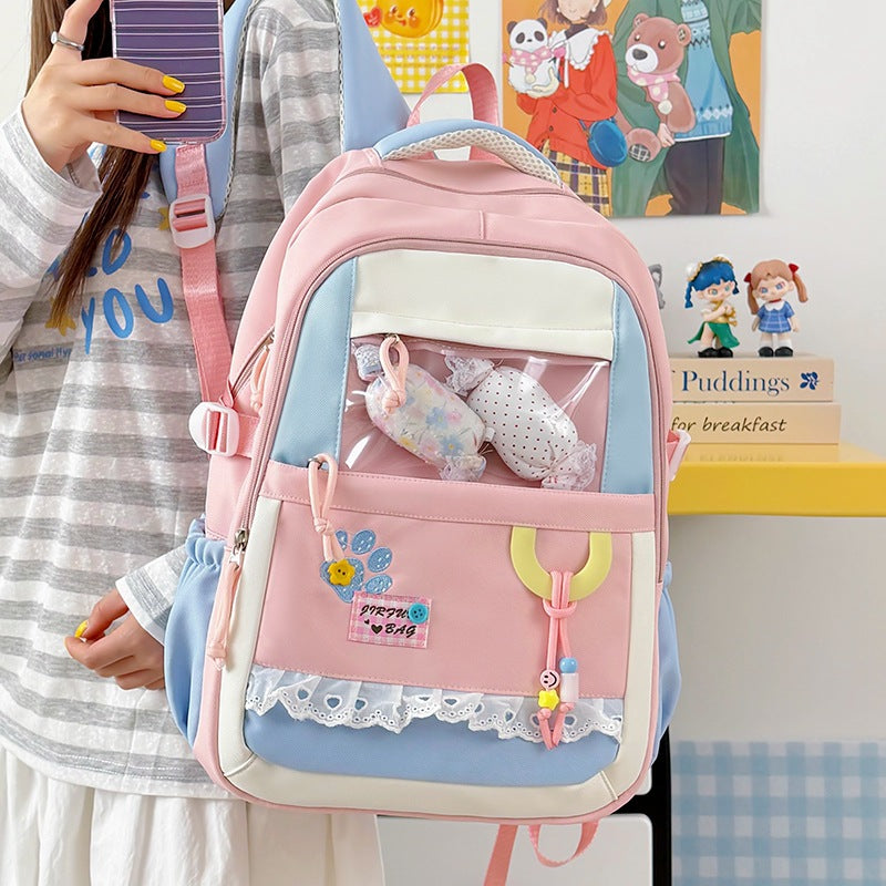 Cute Decorative Clear Window Backpack LoungeYard — product view 3