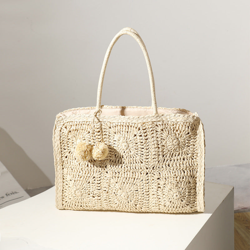 Handcrafted Macrame Beach Bag LoungeYard — product view 2