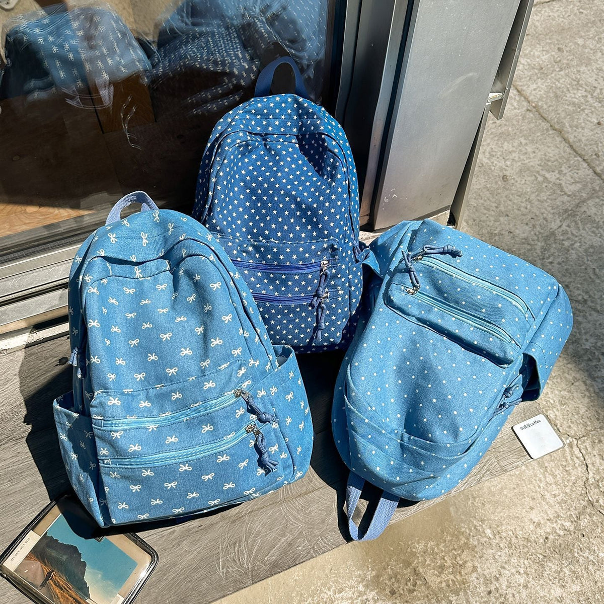Star-Patterned Casual Backpack LoungeYard 1791205518 — product view 4