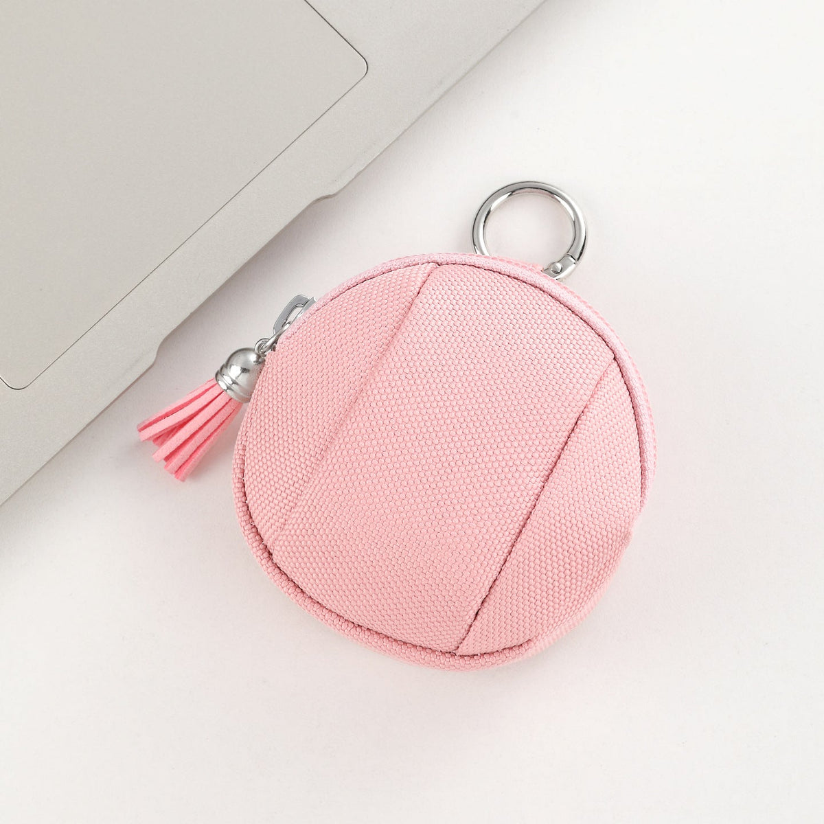 Compact Round Zippered Coin Pouch — product view 1