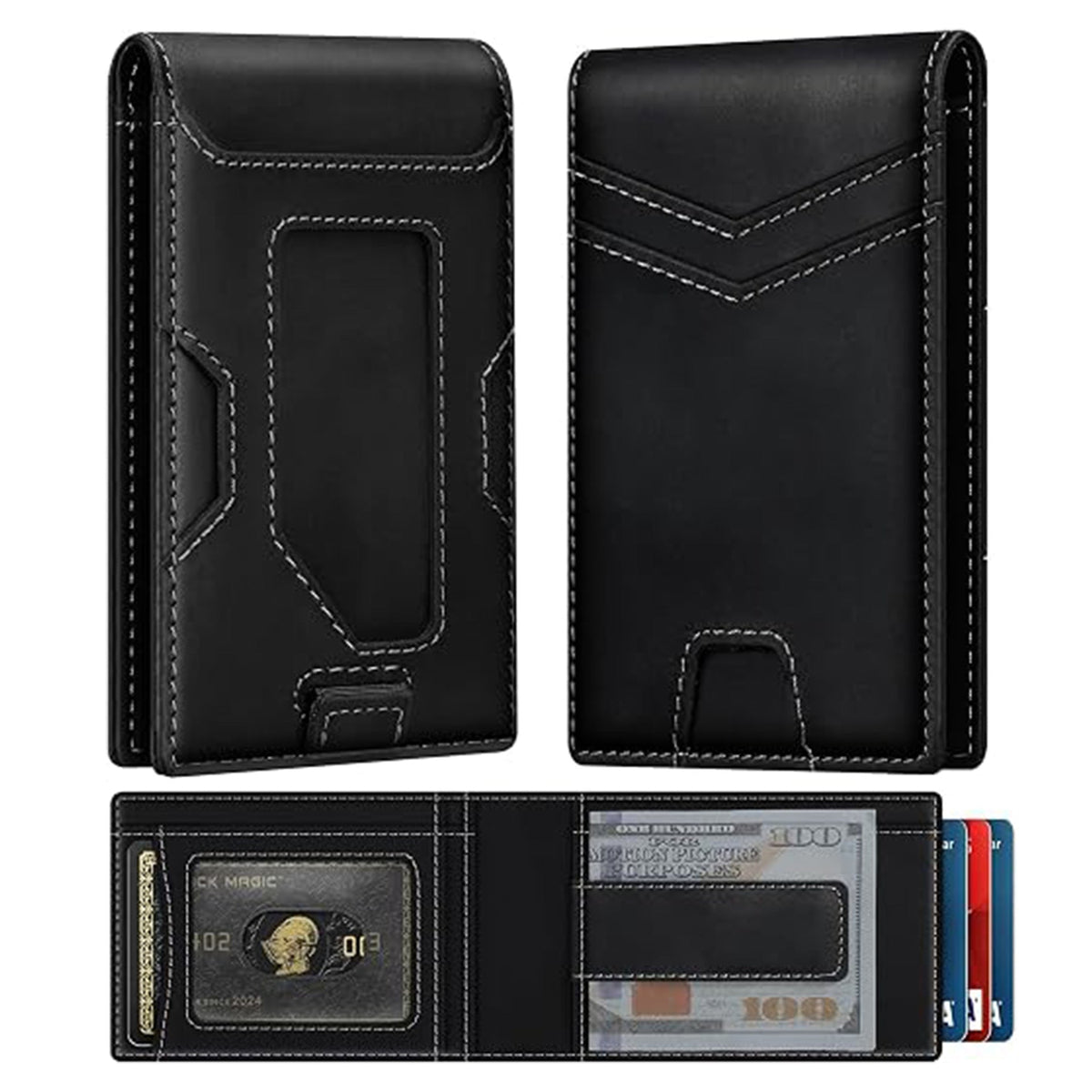 Premium RFID-Blocking Leather Cardholder LoungeYard — product view 1