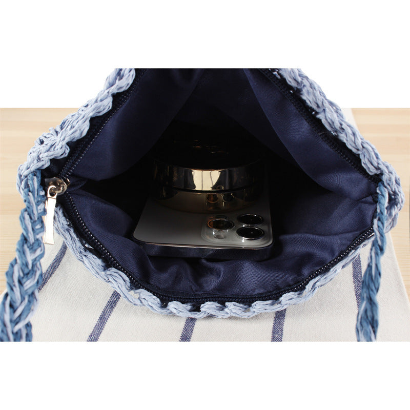 Handbag Made of Braided Natural Material with Unique Structure Design LoungeYard — product view 2
