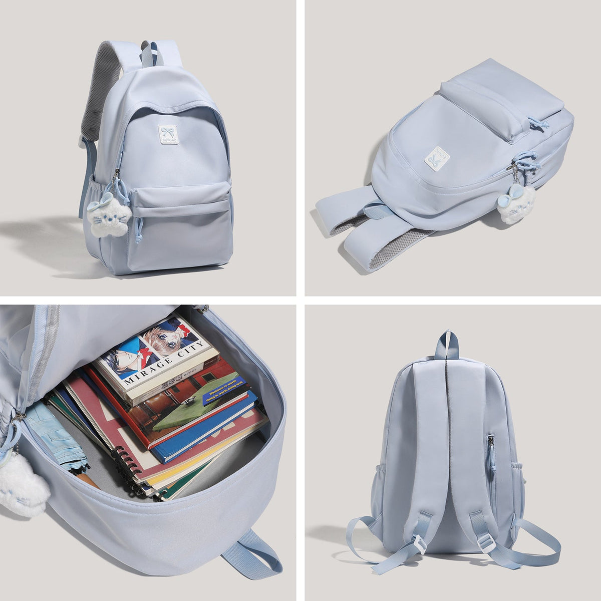 Cute Plush Cat-Themed Backpack LoungeYard — product view 4