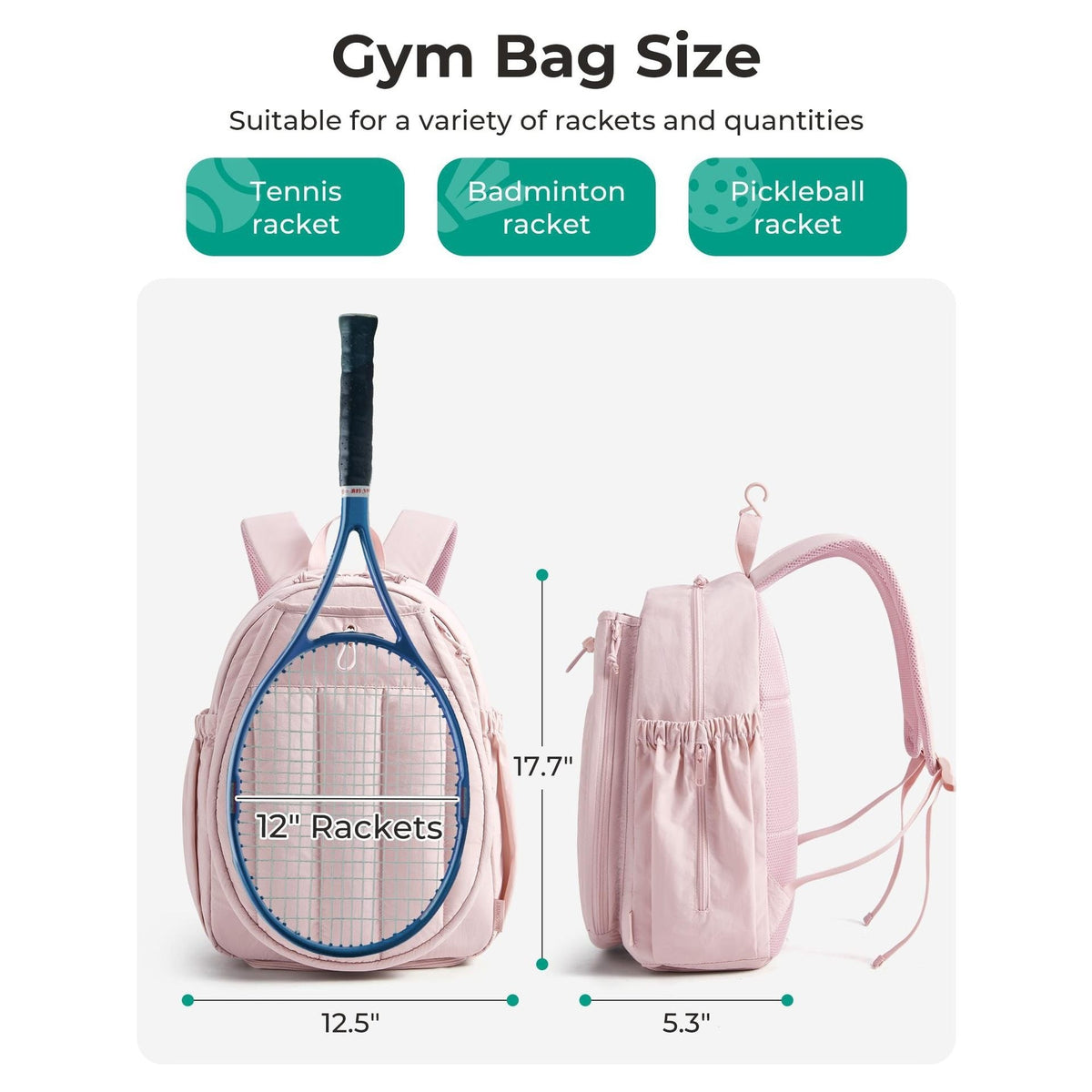 Tennis Racket and Shoe Backpack LoungeYard — product view 3