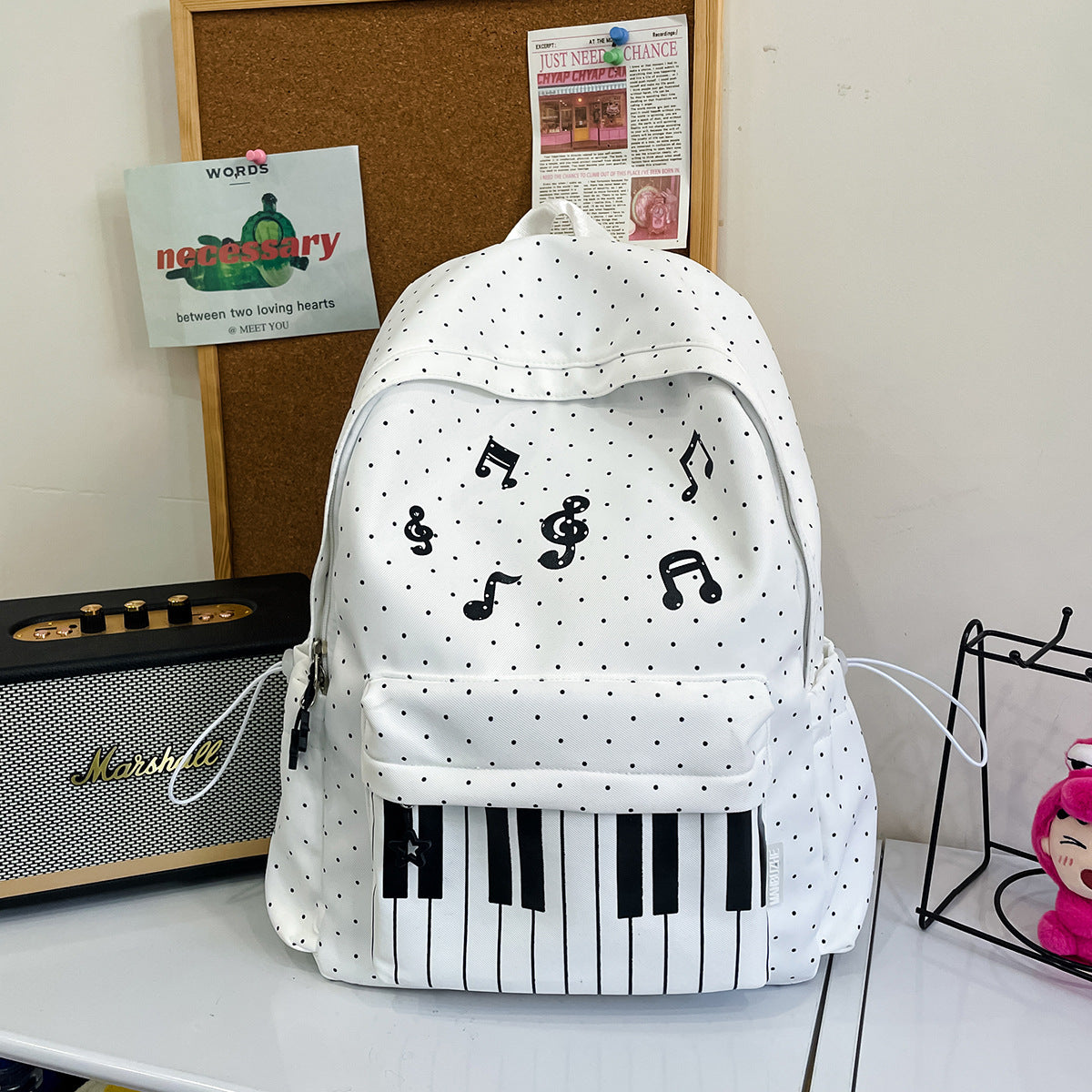 Musical-Themed Casual Backpack LoungeYard — product view 6