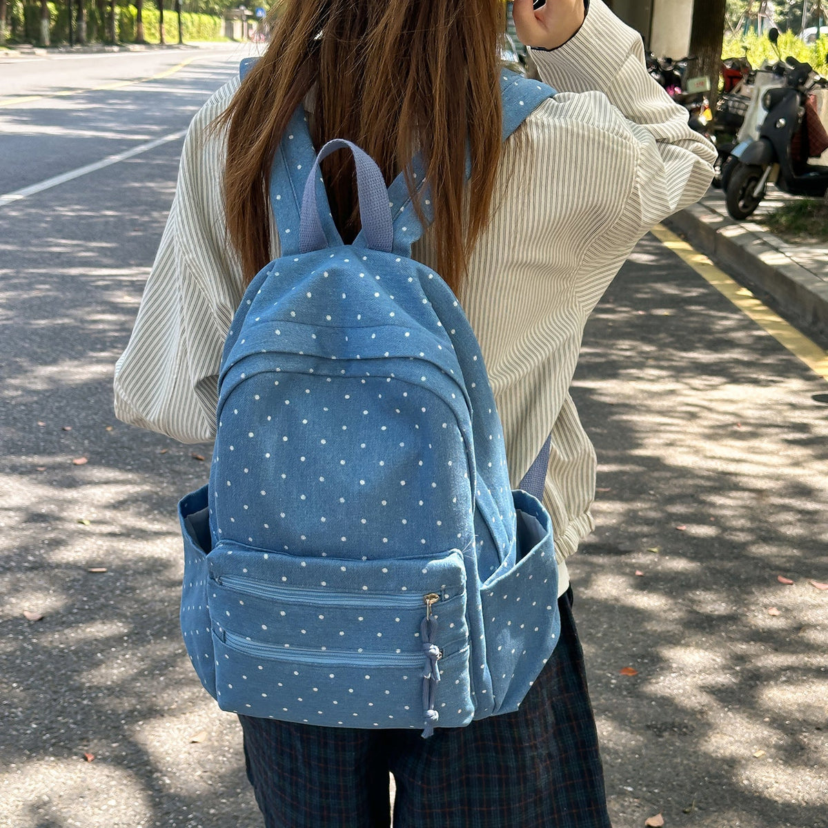 Star-Patterned Casual Backpack LoungeYard 1791205518 — product view 1