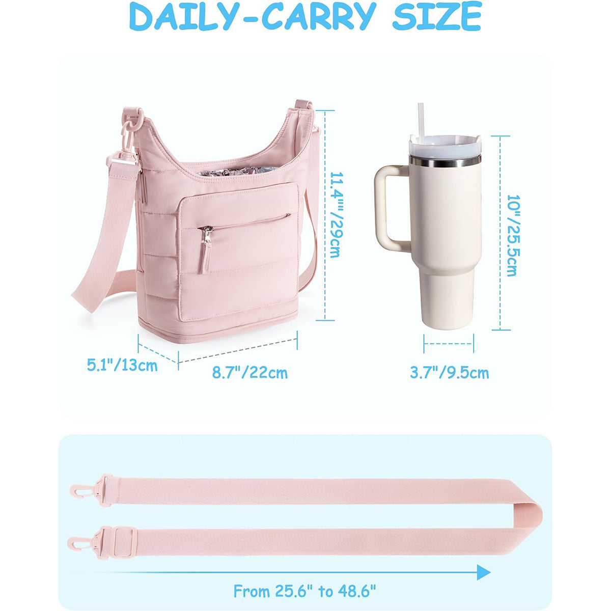 Practical shoulder bag with insulated interior LoungeYard — product view 4