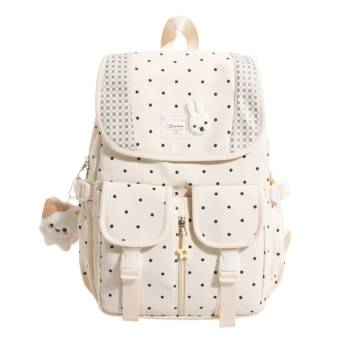 Cute Illustrated Polka Dot Backpack LoungeYard — product view 5