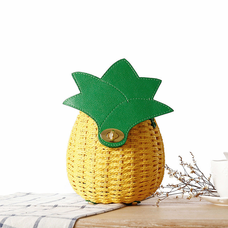 Creative basket bag in pineapple design LoungeYard — product view 5
