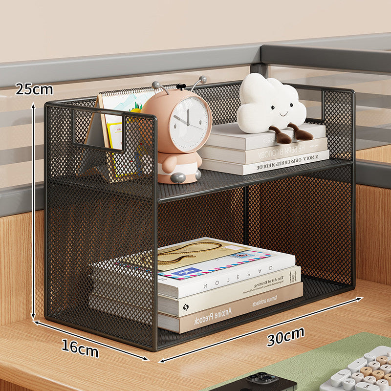 Mesh Desktop Open-Shelf Organizer with Integrated Handles and Dividers — product view 6