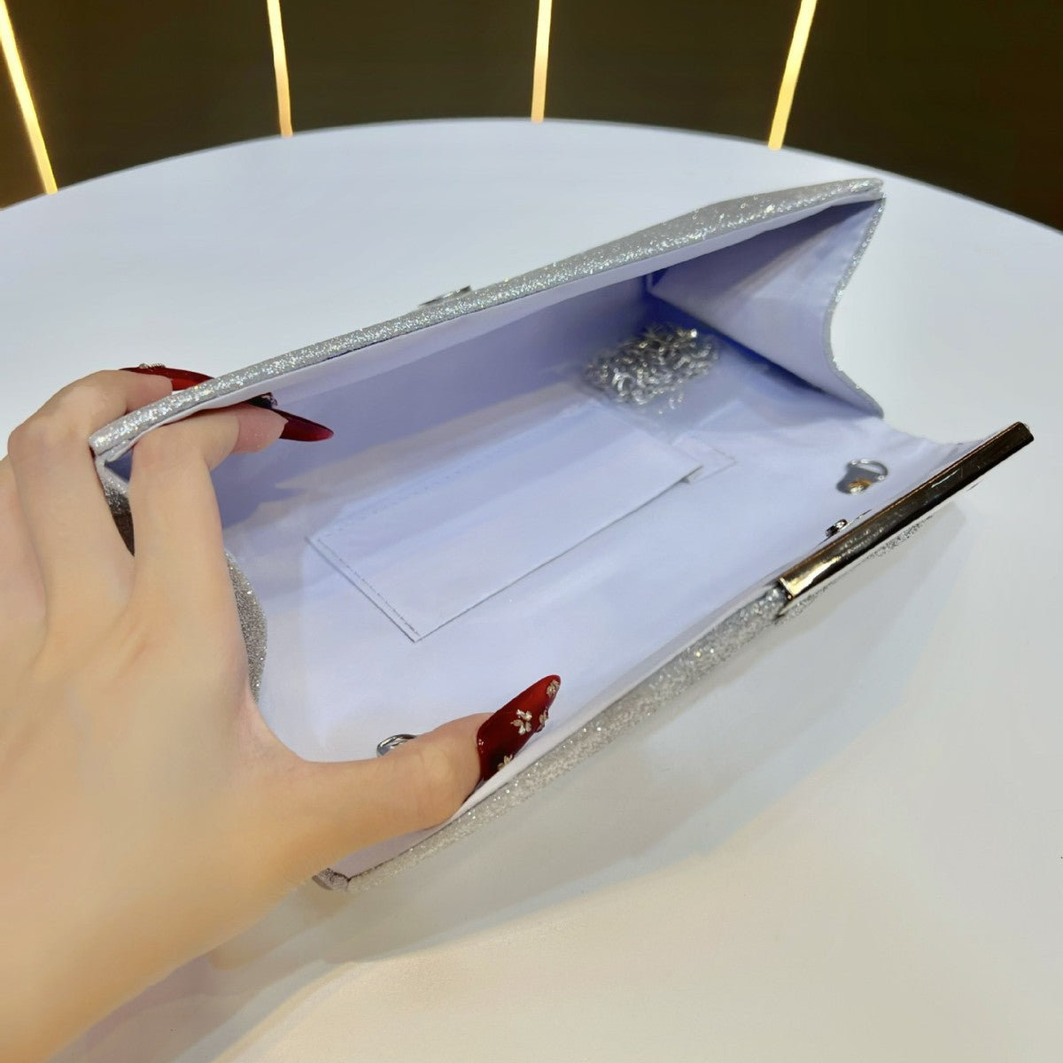 Sparkling Glittered Evening Clutch — product view 3