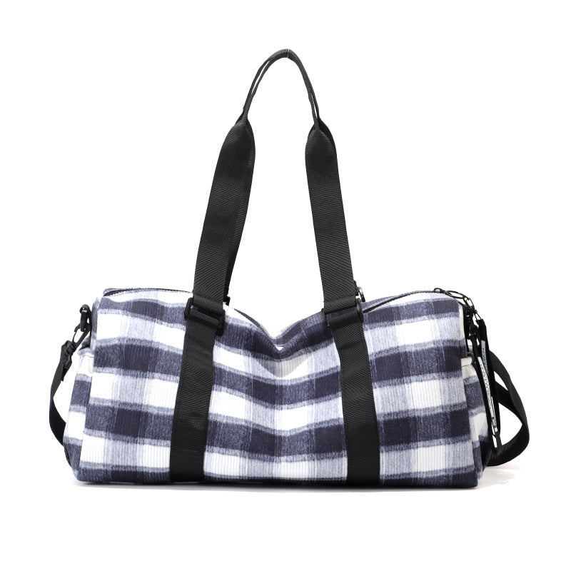 Stylish Checkered Gym Duffle Bag LoungeYard — product view 4